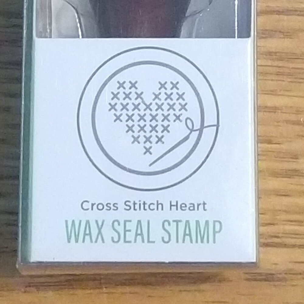 Spellbinders Wax Seal Stamp & a bag of wax - Cross Stitch Heart - Picture 3 of 4